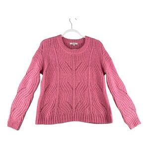 Madewell Pink Alpaca Blend Pullover Knit Sweater Womens Size XSmall Oversized